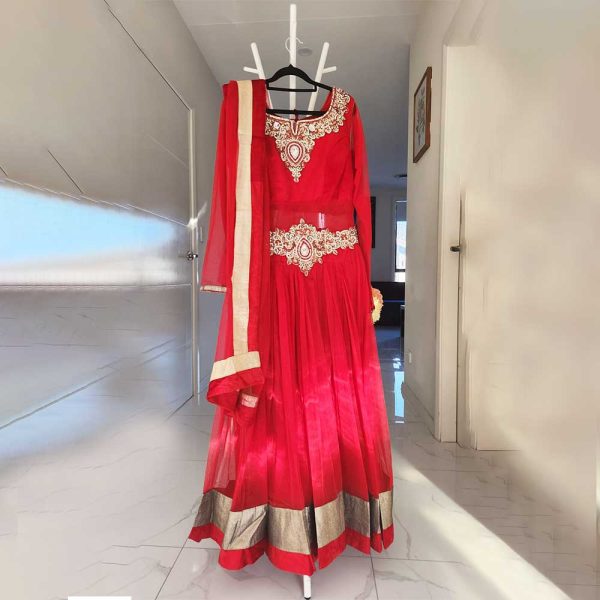 Ethnic Womens Anarkali (Red)