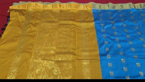 Blue Bangalore Silk Saree - Image 4
