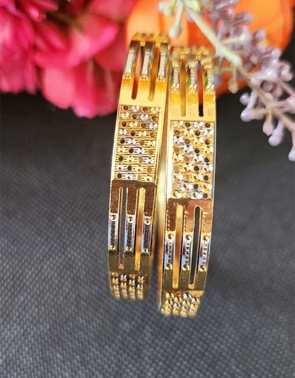 Gold Finish Bangles (set of 2) - Image 2