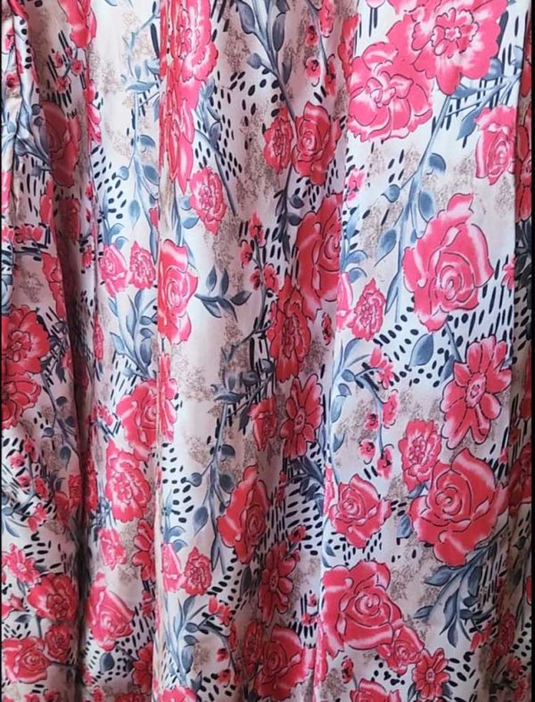 Ethnic Gown Pink and Cream - Image 4
