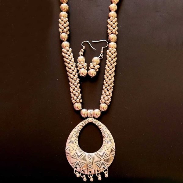 Oxidized Necklace Earrings Set