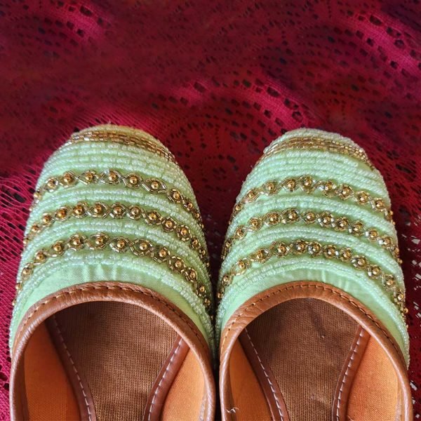 Pista Green beaded Mojdis - Image 2