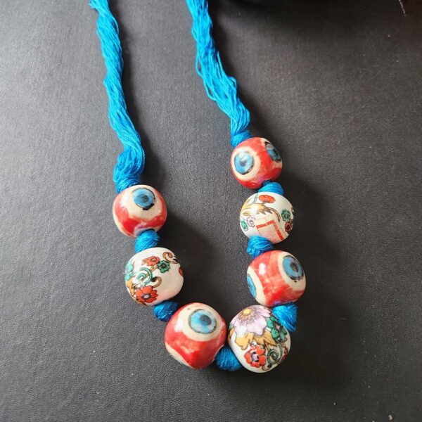 Blue Beads Evil Eye Necklace - Image 2
