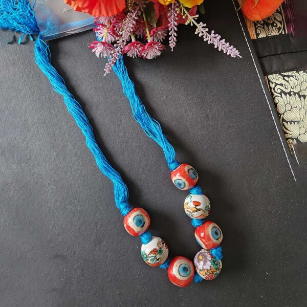 Blue Beads Evil Eye Necklace