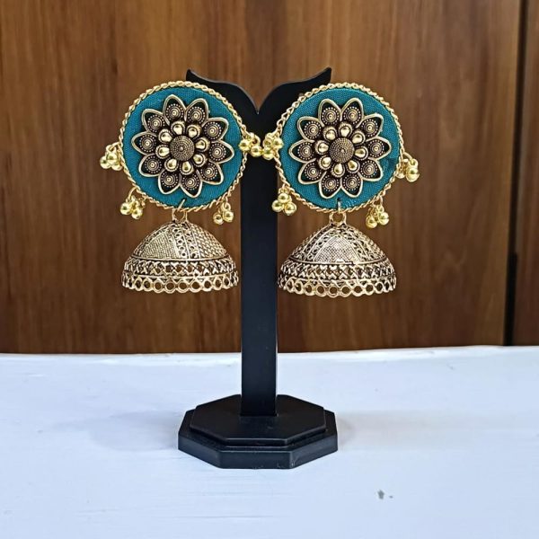 Ethinic Jhumka Round Blue