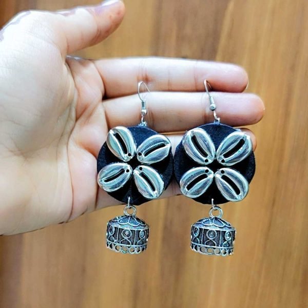 Ethnic Jhumka Black Shell - Image 2