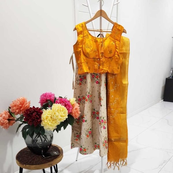 Silk Lehenga (Mango Yellow)