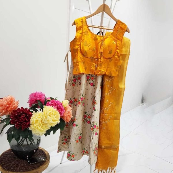 Silk Lehenga (Mango Yellow) - Image 5