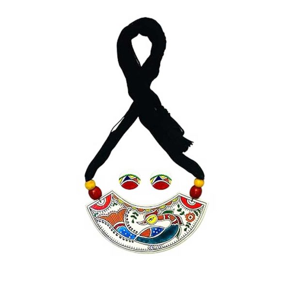 Madhubani Jewellery Set White
