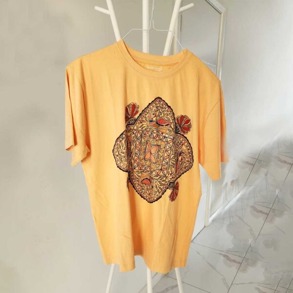 Madhubani T-shirt Orange (L)