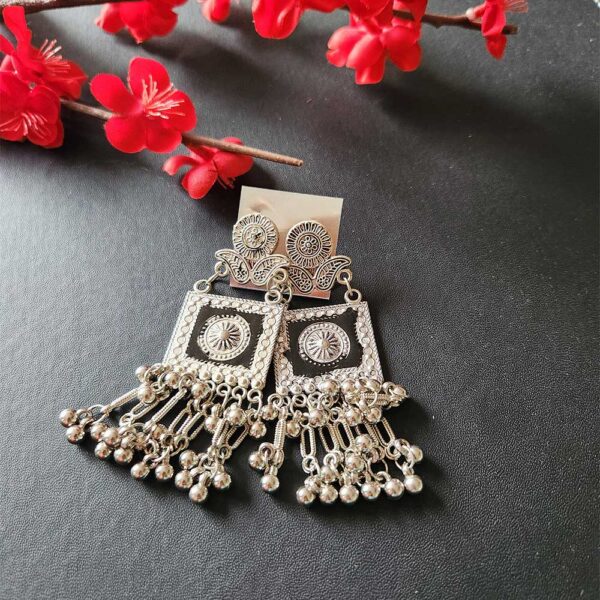 Oxidized Necklace Earrings Set - Image 2