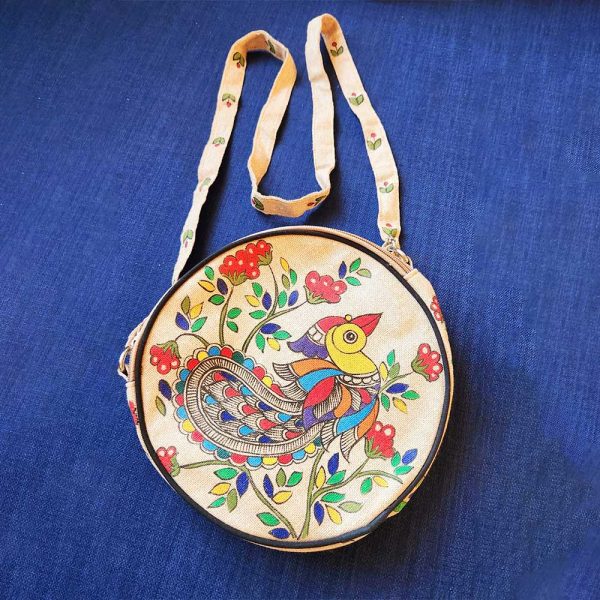 Madhubani Round Sling Bag