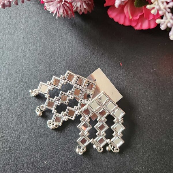 Oxidised Mirror Earrings