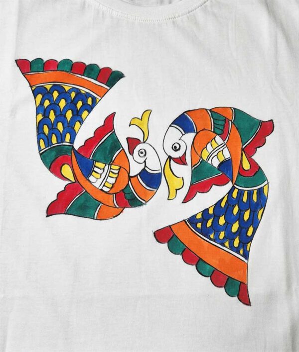 Madhubani T-shirt White (L) - Image 2
