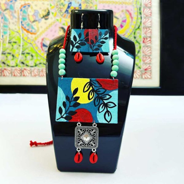 Exclusive Lightweight Madhubani Jewellery Set Blue