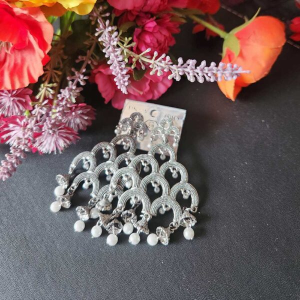 Oxidised Grapes Shape Earrings - Image 2