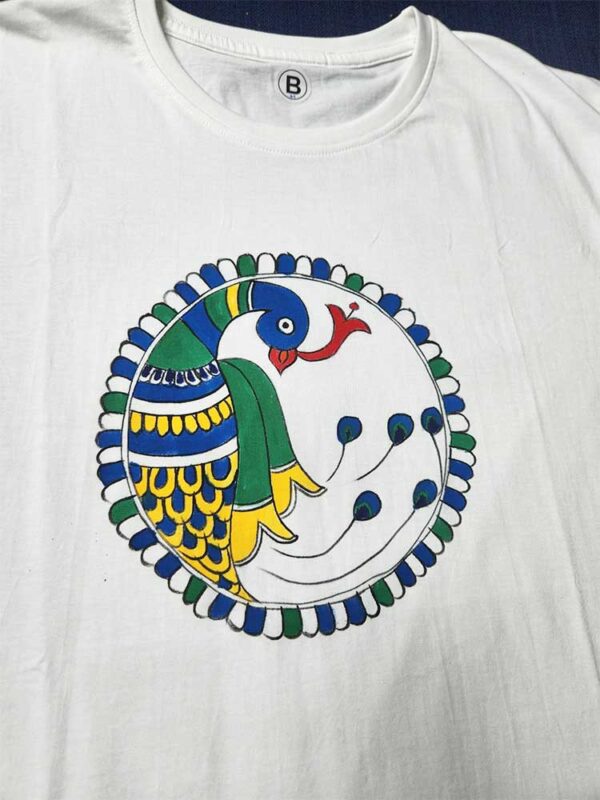 Madhubani T-shirt White (M) - Image 2