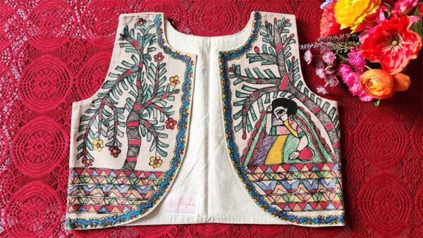 Madhubani Jute Jacket - Image 3