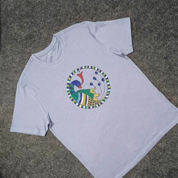 Madhubani T-shirt Grey (L)