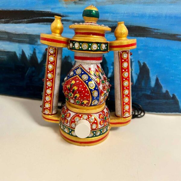 Marble Lamp Minakari Work