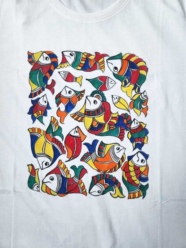 Madhubani T-shirt White (L) - Image 2