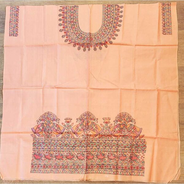 Madhubani tussar pure silk dress material