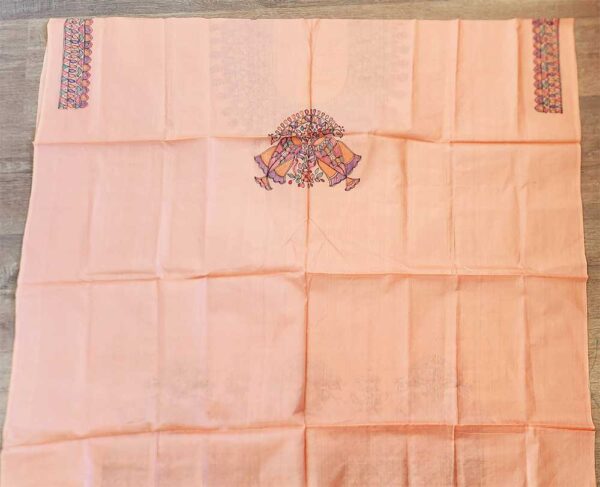 Madhubani tussar pure silk dress material - Image 2