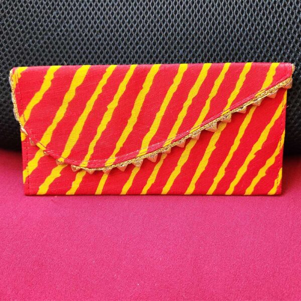 Decorative Money Purse Orange Yellow Print