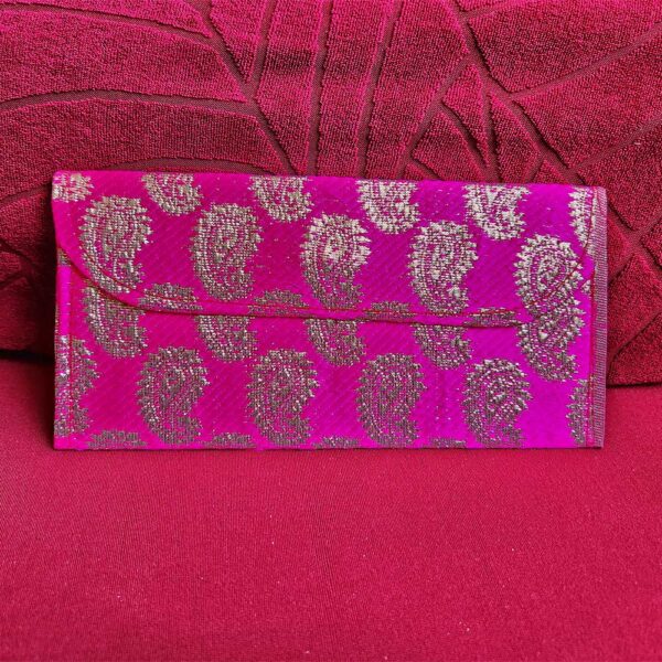 Decorative Money Purse Pink Golden Print