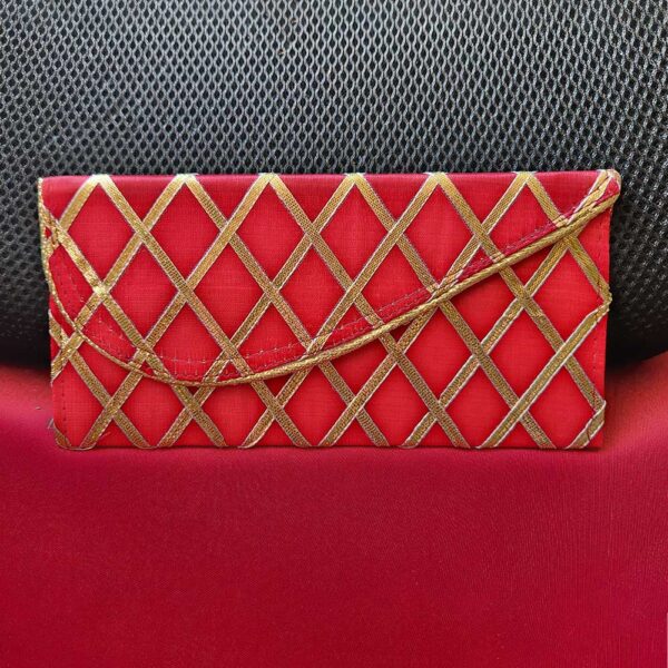 Decorative Money Purse Red Golden