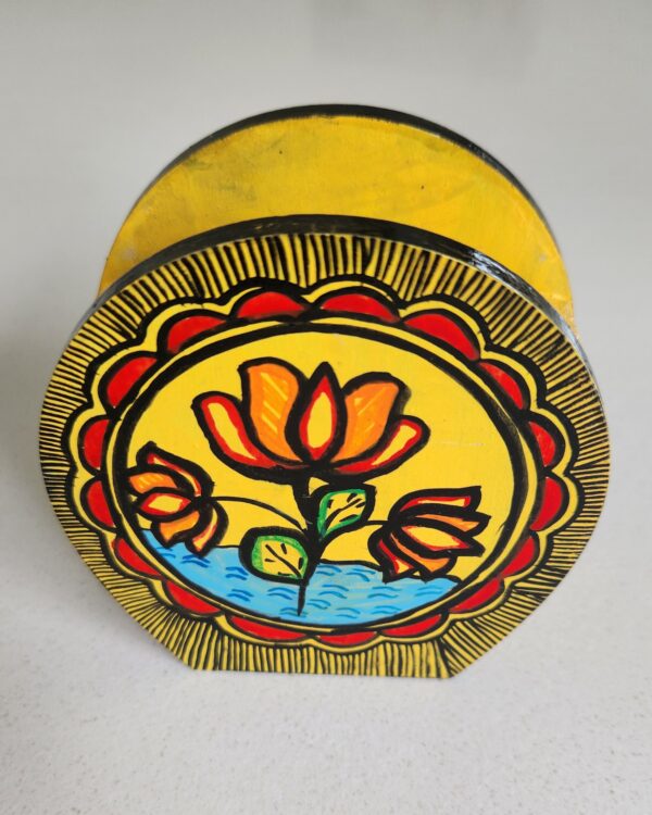 Madhubani Pen Holder Yellow