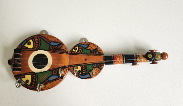 Madhubani Key Holder Guitar Shape