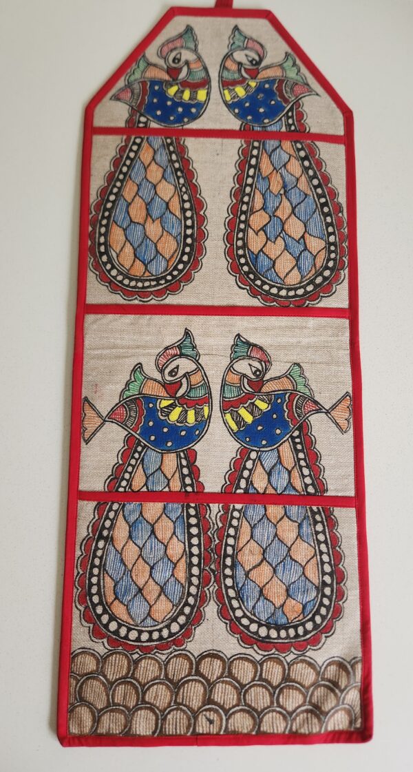 Madhubani Wall Hanging Decor With Storage