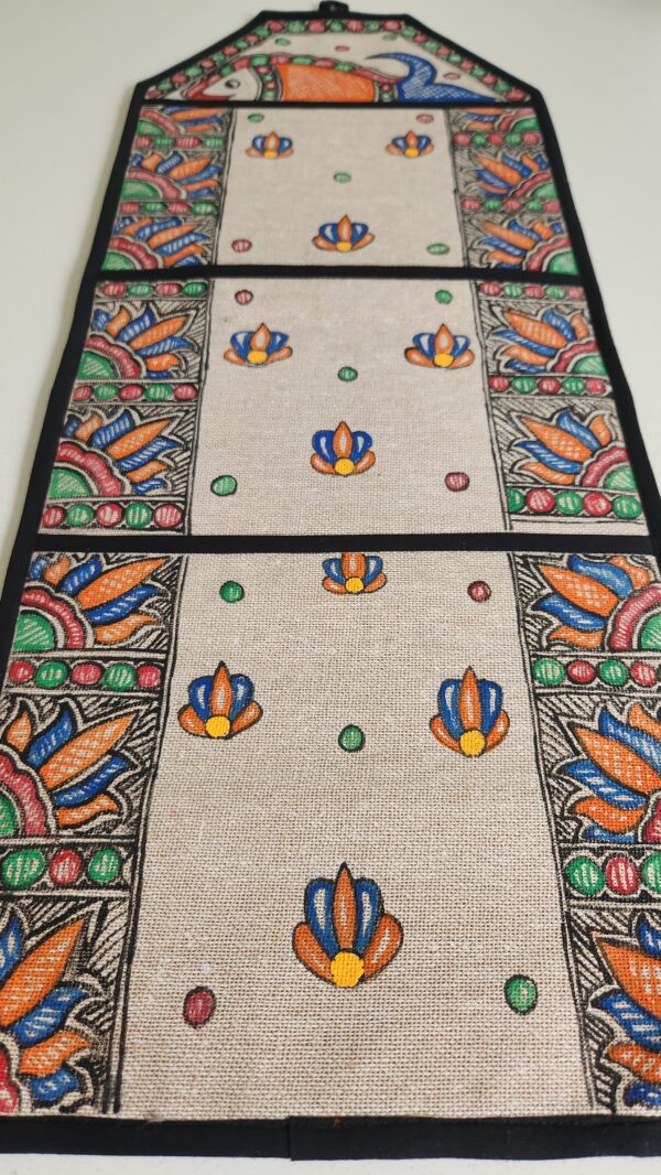 Madhubani Wall Hanging Decor With Storage - Image 2