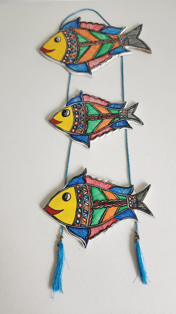 Madhubani Wall Hanging Decor Fish