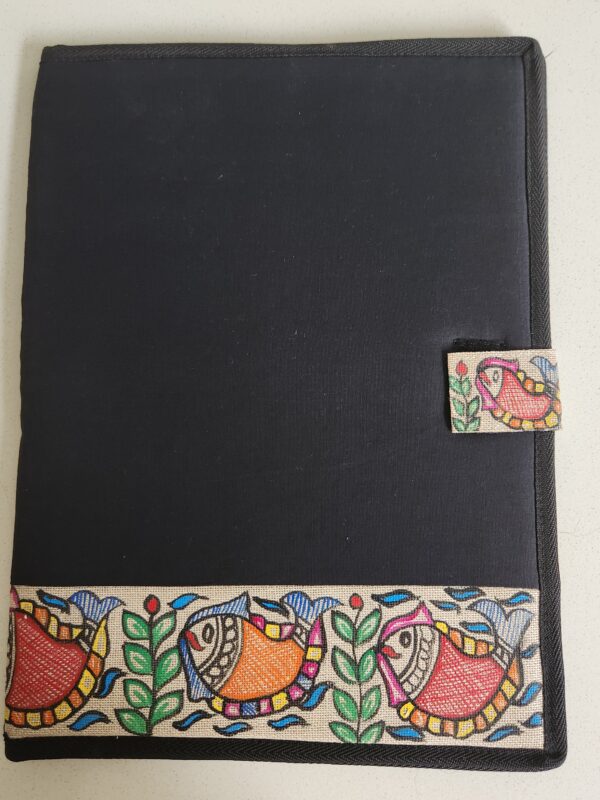 Madhubani File Folder Black