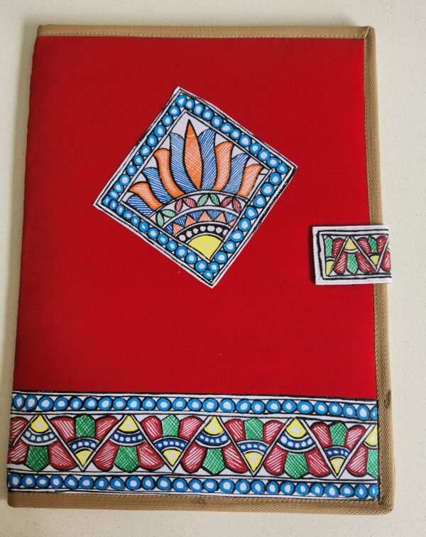 Madhubani File Folder Red