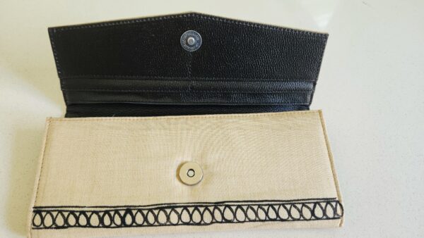 Madhubani Clutch Purse Cream - Image 3