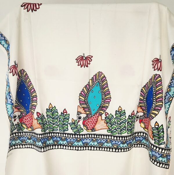 Madhubani Shawl Peacock