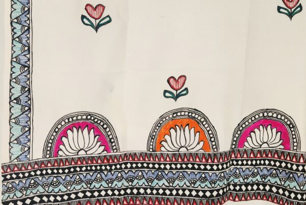 Madhubani Shawl Lotus - Image 2
